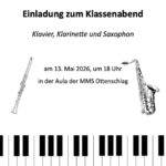 Klassenabend für Klavier, Klarinette und Saxophon